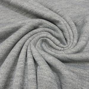 Stoff Baumwolle Sweatshirtstoff Schlauchware grau melange Kleiderstoff Hoodiestoff Kinderstoff Bild 1