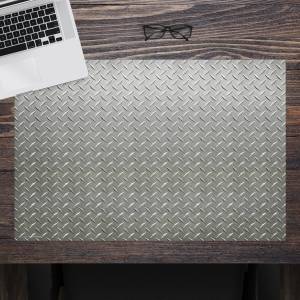 Schreibtischunterlage – Stahlblech Riffel Muster – 60 x 40 cm – Schreibunterlage aus erstklassigem Premium Vinyl – Made Bild 1
