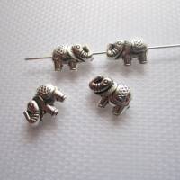 4/6x Metallperlen Elefant 2 Größen und 2 Farben zur Auswahl Bild 3