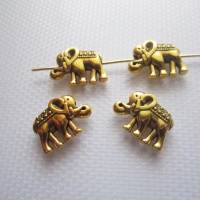 4/6x Metallperlen Elefant 2 Größen und 2 Farben zur Auswahl Bild 6