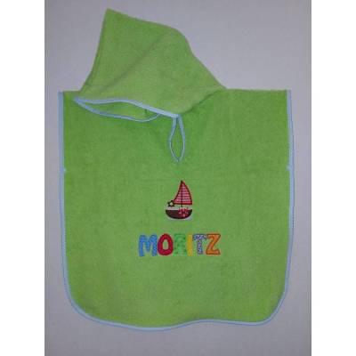 Badeponcho, Poncho mit Stickbild und Name nach Wunsch