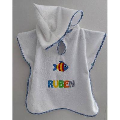 Badeponcho, Poncho mit Stickbild und Name nach Wunsch