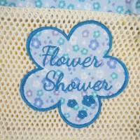 "Flower Shower" Beauty Duschseifenbeutel  mit Maschinen-Stickerei - Perfekt für Einkauf und Aufbewahrung Bild 2