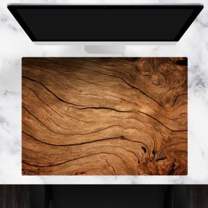 Schreibtischunterlage – Rustikales Holz für Landhausromantik – 70 x 50 cm – Schreibunterlage aus erstklassigem Vinyl – M Bild 1