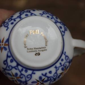 Miniatur Teekännchen Kaffeekännchen Sammler PMI Porzellan Vintage Bild 6