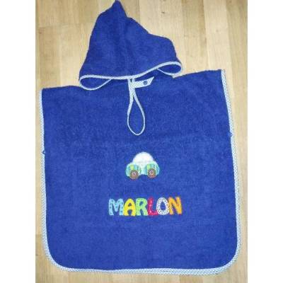 Badeponcho, Poncho mit Stickbild und Name nach Wunsch