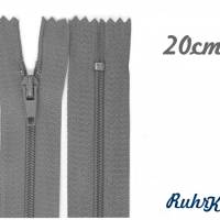 20cm - Reißverschluss - nicht teilbar - Grau Bild 1