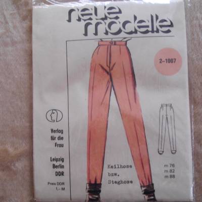 Schnittmusterbogen DDR Vintage aus den 1980er Jahren Neue Modelle 2-1007