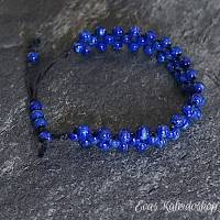Dreireihiges Lapis Lazuli Armband mit Schiebeverschluss Bild 1