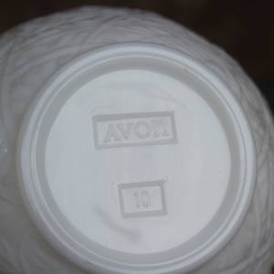 alte Avon Opalglas Dose Taube Nest Glasschale Deckeldose Bonbonniere Vintage 70er Jahre Bild 7