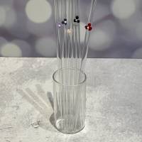 Glas-Trinkhalm - Blume Bild 3