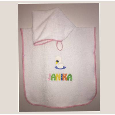 Badeponcho, Poncho mit Stickbild und Name nach Wunsch