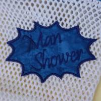 "Man Shower" Duschseifenbeutel  mit Maschinen-Stickerei - Perfekt für Einkauf und Aufbewahrung Bild 8