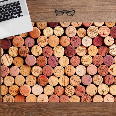 Schreibtischunterlage – Korkenpyramide – 60 x 40 cm – Schreibunterlage aus erstklassigem Premium Vinyl – Made in Germany