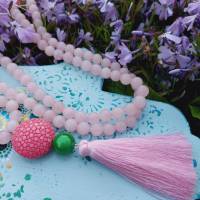Rosenquarz-Perlenkette "Frühlingssorbet" Bild 3