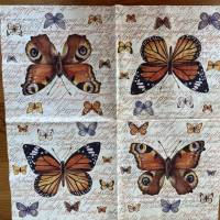 Serviette Schmetterlinge -1 einzelne  Serviette Bild 1
