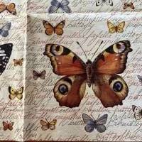 Serviette Schmetterlinge -1 einzelne  Serviette Bild 2