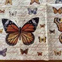 Serviette Schmetterlinge -1 einzelne  Serviette Bild 3
