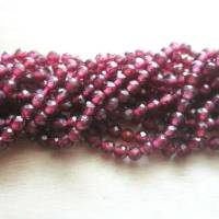 0,06 EUR/Stk. SALE! Natürliche Granat Perlen 3 mm AA Qualität, facettiert, ein Strang Bild 2