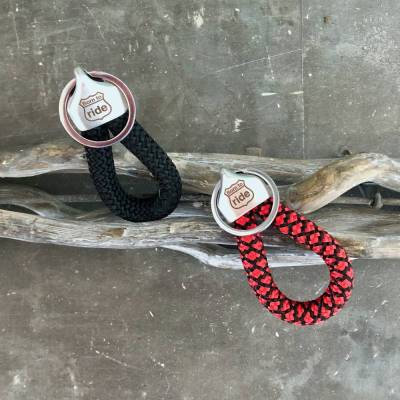 Motorradfahrer Schlüsselanhänger aus Segelseil, Vatertagsgeschenk in mehreren Farbkombinationen