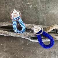 Motorradfahrer Schlüsselanhänger aus Segelseil, Vatertagsgeschenk in mehreren Farbkombinationen Bild 4