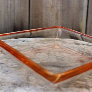 Schale Schüssel apricot Glas Leonardo 80er Jahre Vintage Bild 7
