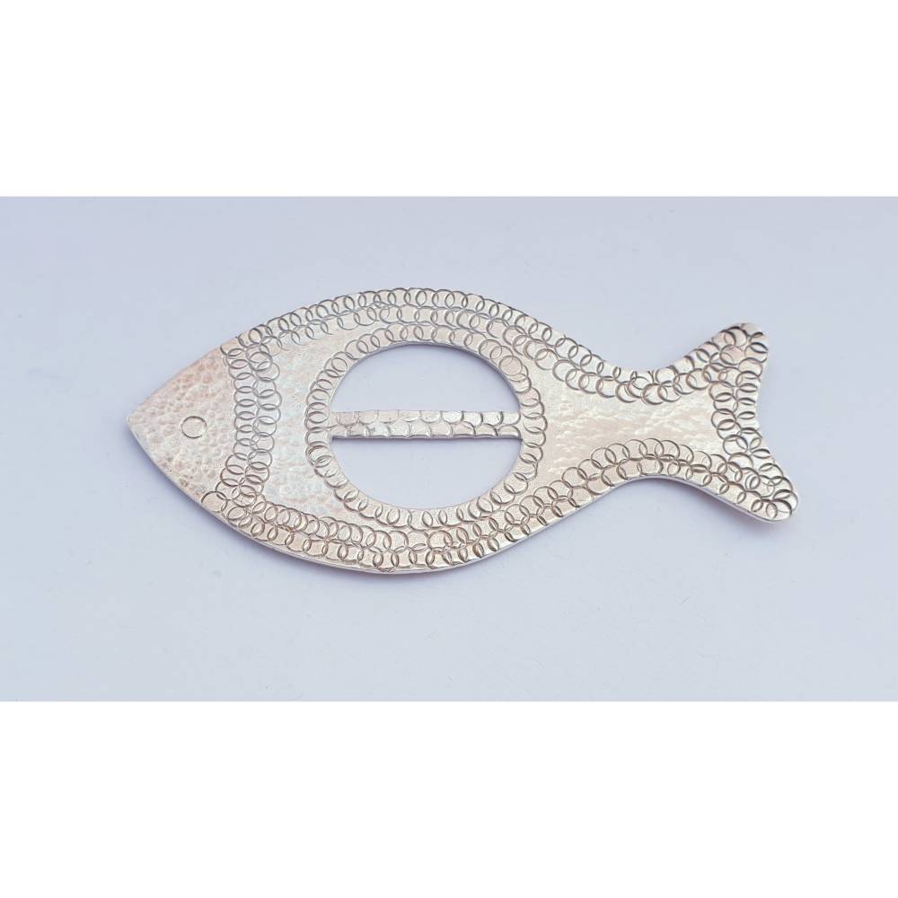 Halstuchhalter aus 925er Silber in Fisch-Form Bild 1