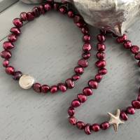 Wunderschöne echte Perlenarmbänder mit Silber Seestern/ Muschel,handgefertigte Perlenbänder,Perlenschmuck,Armbänder Bild 7