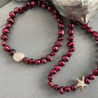 Wunderschöne echte Perlenarmbänder mit Silber Seestern/ Muschel,handgefertigte Perlenbänder,Perlenschmuck,Armbänder Bild 8