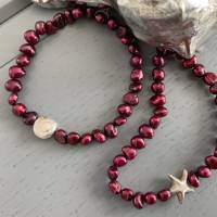Wunderschöne echte Perlenarmbänder mit Silber Seestern/ Muschel,handgefertigte Perlenbänder,Perlenschmuck,Armbänder Bild 9