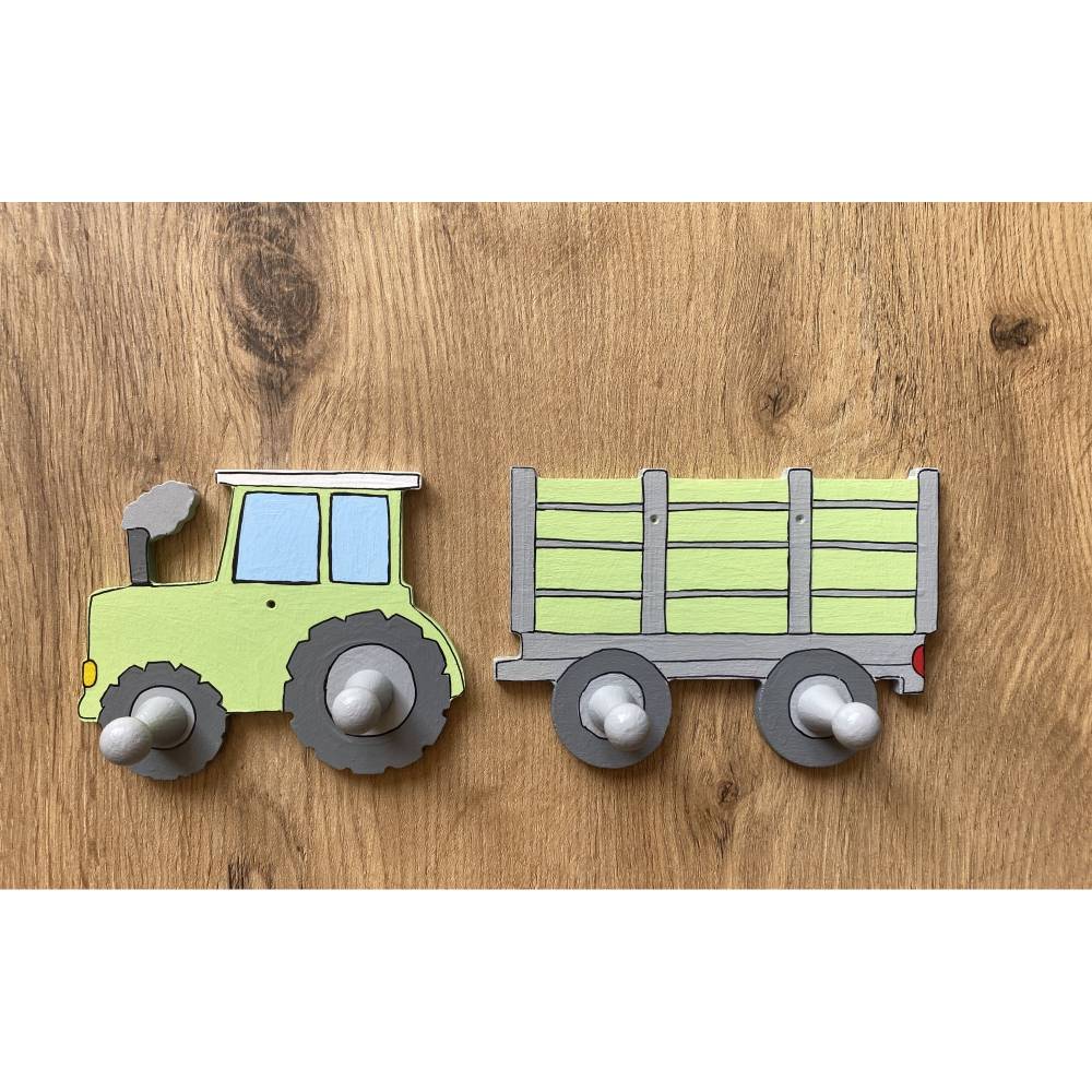 Garderobe Traktor /Häger Kleiderhaken Garderobenhaken Kinderzimmer Bild 1