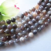 Natürliche Botswana Achat Perlen 8 mm Halbstrang Bild 2