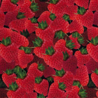 Baumwolle Yummy Food Erdbeeren, rot by Swafing Oeko-Tex® Standard 100 (1m/9 ,-€) 
