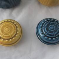 2 Keramikdosen blau gelb Bild 5