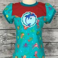 wunderschönes Sommer T-Shirt gr.110/116 ~ Delfin Waterlilly Meerjungfrau ~ Bild 1