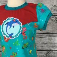 wunderschönes Sommer T-Shirt gr.110/116 ~ Delfin Waterlilly Meerjungfrau ~ Bild 3
