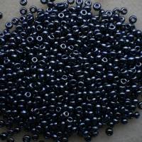Hochwertige Glasperlen, Rocailles, 2,6 mm / 25 g * nachtblau / blutstein Bild 1