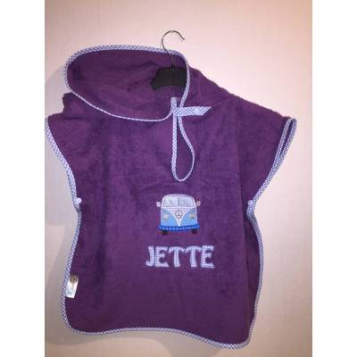 Badeponcho, Poncho mit Stickbild und Name nach Wunsch