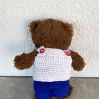 Trägerhose und Shirt  für Teddy 30 cm mit  Feuerwehr Bild 4