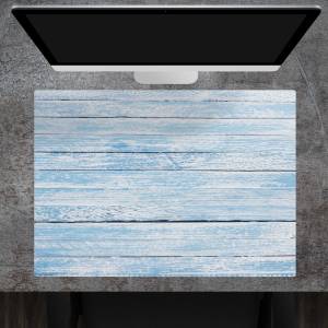 Schreibtischunterlage – Blaue Holzbretter im Vintage-Look – 70 x 50 cm – Schreibunterlage aus erstklassigem Premium Viny Bild 1