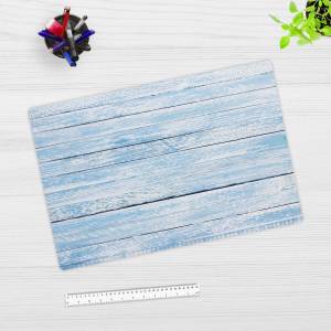 Schreibtischunterlage – Blaue Holzbretter im Vintage-Look – 60 x 40 cm – Schreibunterlage für Kinder aus Premium Vinyl – Bild 3