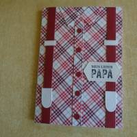 Vatertag  Vatertagskarte Glückwunschkarte zum Vatertag  Vater Papa Papi Hosenträger Rot Bild 1