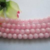 facettierte Rosenquarz Perlen 8 mm ein Strang Bild 2