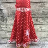 zauberhaftes Sommerkleid Kleid gr.122/128 rot-weiß Milli Bild 1
