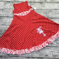 zauberhaftes Sommerkleid Kleid gr.122/128 rot-weiß Milli Bild 2
