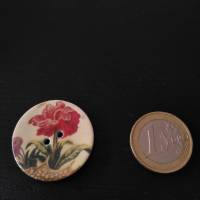 Kokos-Knopf mit Blumen-Muster in zwei Größen Bild 2