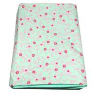 Schlauchschal mint -Loop aus Baumwolle -Geschenk Muttertag-Schal Damen-Halstuch Blumen pink grün Bild 2
