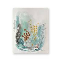 "Korallenriff 1" 24 x 32 cm Mixmediabild Aquarell und Acryl auf Künstlerpapier Bild 2
