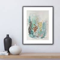 "Korallenriff 1" 24 x 32 cm Mixmediabild Aquarell und Acryl auf Künstlerpapier Bild 3