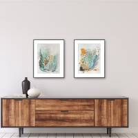 "Korallenriff 1" 24 x 32 cm Mixmediabild Aquarell und Acryl auf Künstlerpapier Bild 4